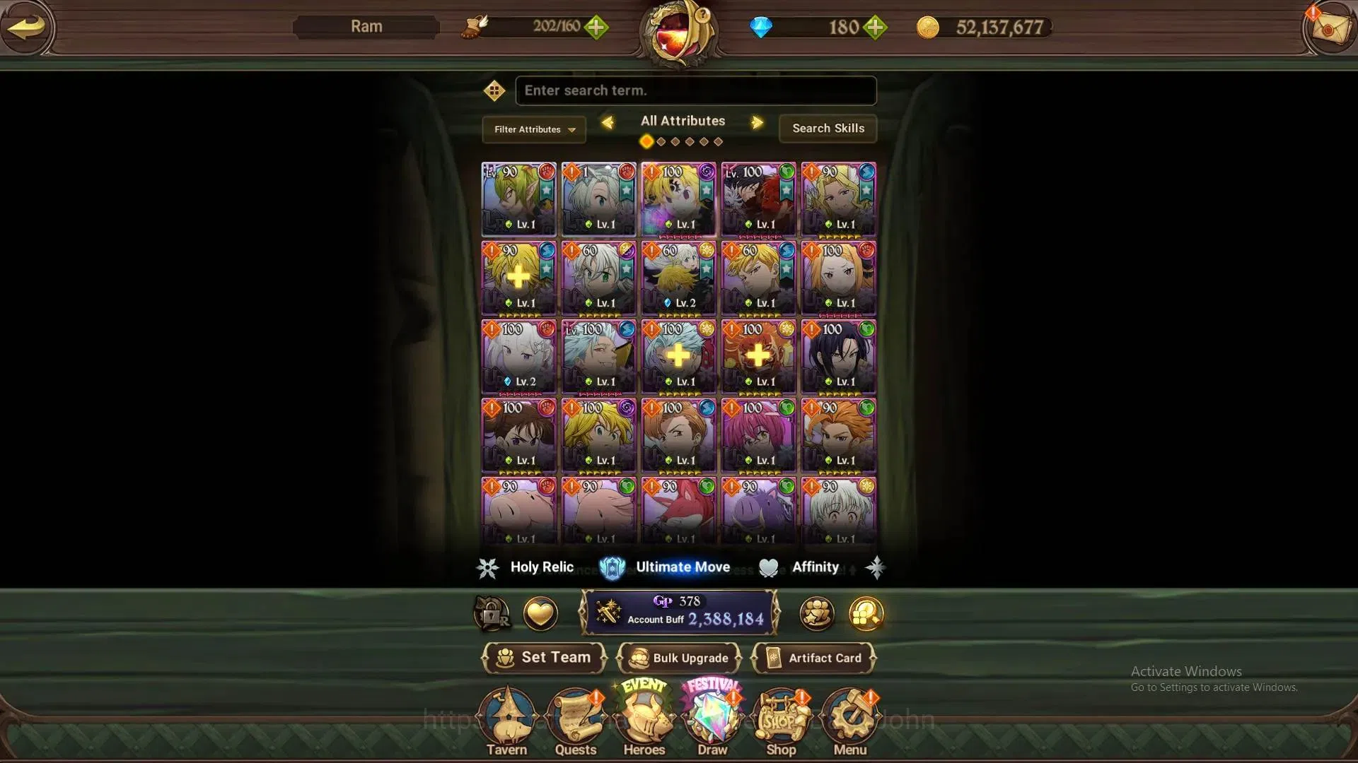 The Seven Deadly Sins: Grand Cross Accounts ASIA | 2.38M CC | 180 DM | LR Mesis Max|UR Menor 1 image 10