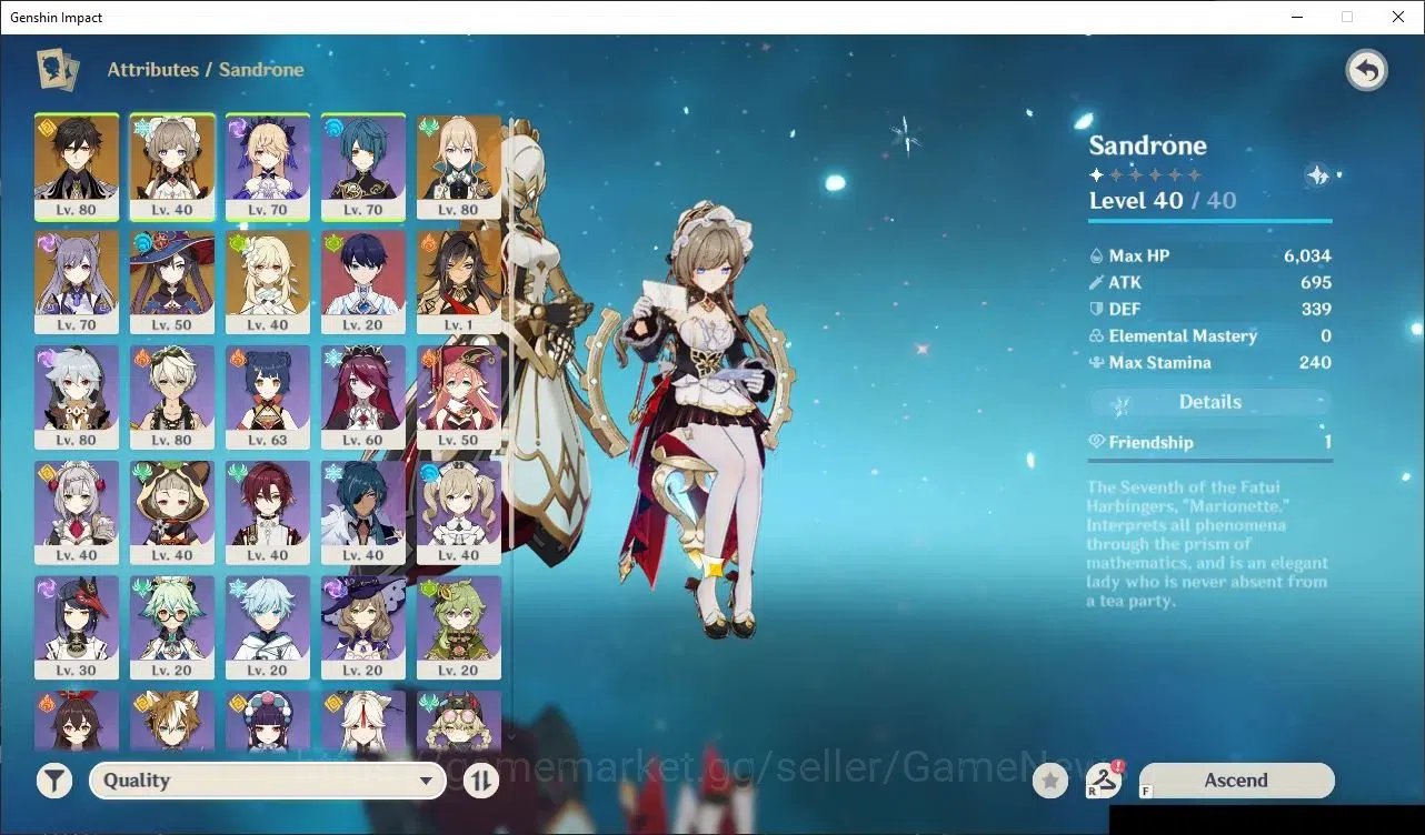 Genshin Impact Accounts ASIA|AR 47|2 Limited|Sandrome,Zhongli +4(5*Standar image 3