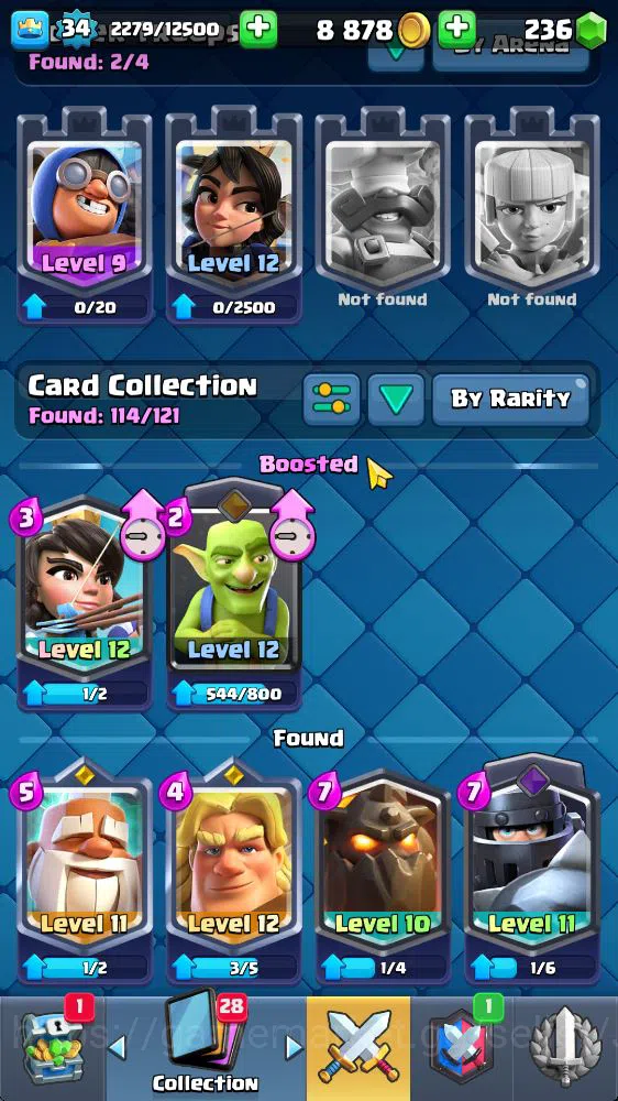 Clash Royale Accounts Midgame Lvl 34|Trophy 7923|KTL 12|Limited Skin|Card 114|1 Hero 5 EVO 2 Champ 20 Legendary 33 Epic 30 5