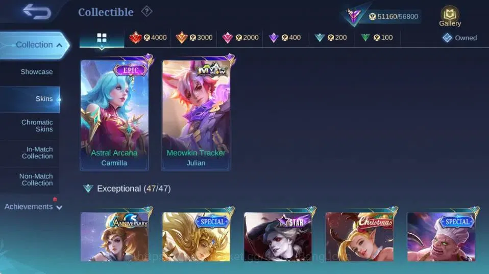 Mobile Legends: Bang Bang Accounts Global |Hero 122|Skin 239|Renowned|Collector Natal image 5