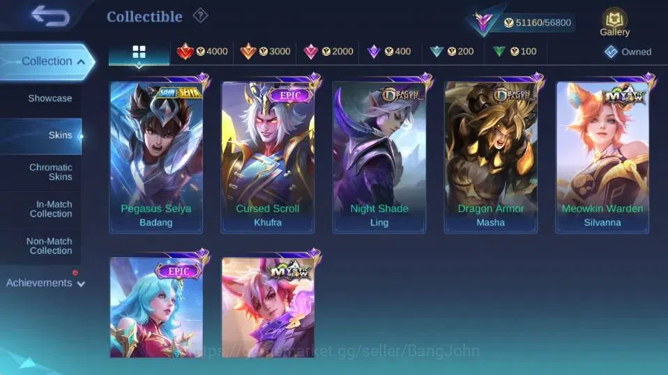 Mobile Legends: Bang Bang Accounts Global |Hero 122|Skin 239|Renowned|Collector Natal image 6