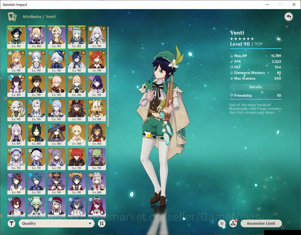 Genshin Impact Accounts ASIA|AR60|16,4k Primo|18Limited+14(*5Weap)|[Skirk, image 3