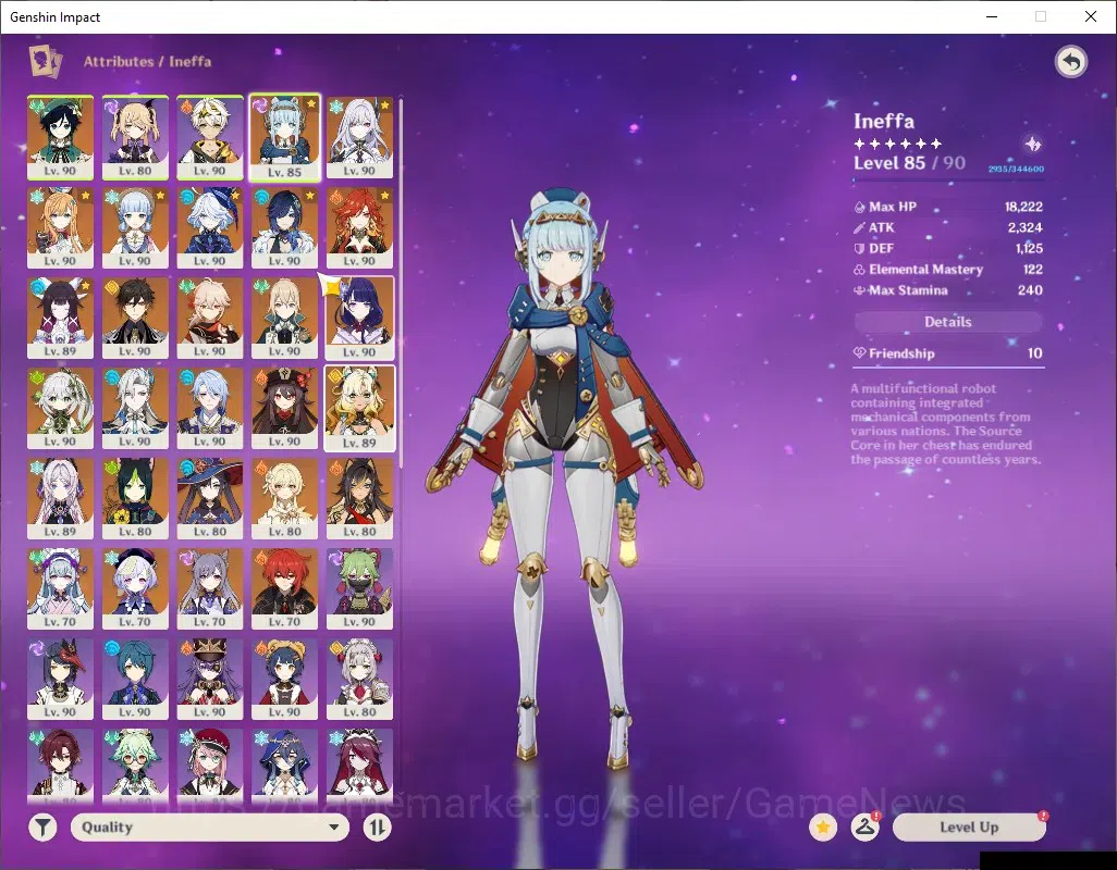Genshin Impact Accounts ASIA|AR60|16,4k Primo|18Limited+14(*5Weap)|[Skirk, image 4