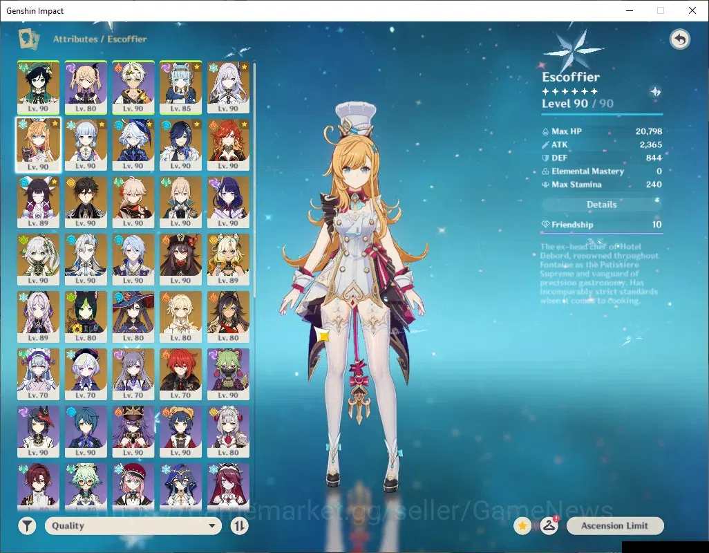 Genshin Impact Accounts ASIA|AR60|16,4k Primo|18Limited+14(*5Weap)|[Skirk, image 6