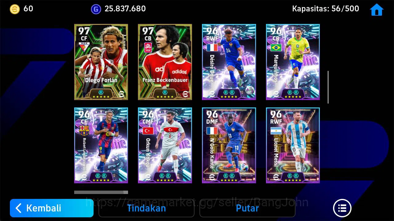 eFootball Accounts Power 3217 | A griezman Blitz, Zico Blitz, Messi B image 6