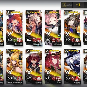 Arknights Accounts Mid-Tier ARKNIGHTS GLOBAL MIDGAME 38*6 , 4 LIMITED SAKIKO,YU,LAPPLAND ALTER,HOSHIGUMA ALTER