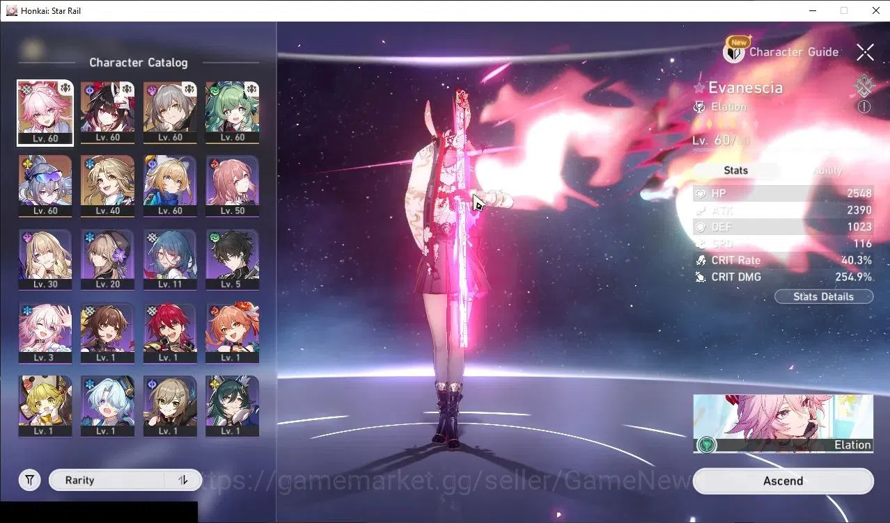 Honkai Star Rail Accounts Asia|TL 48|4 Limited|(Evanescia)+Sign SW LV999,Huo image 4