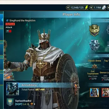 Raid: Shadow Legends Accounts Mid-Game Lv.55|687k|1 Mythic(Siegfrund The Nephilim)|24 Legend