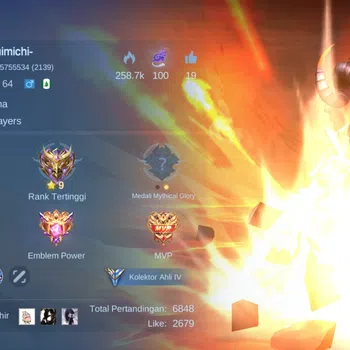 Mobile Legends: Bang Bang Accounts Smurf MLBB SKIN 165 | HERI MAX | EMBLEM MAX | KOF KARINA, EPIC JOHNSON, VALENTINE