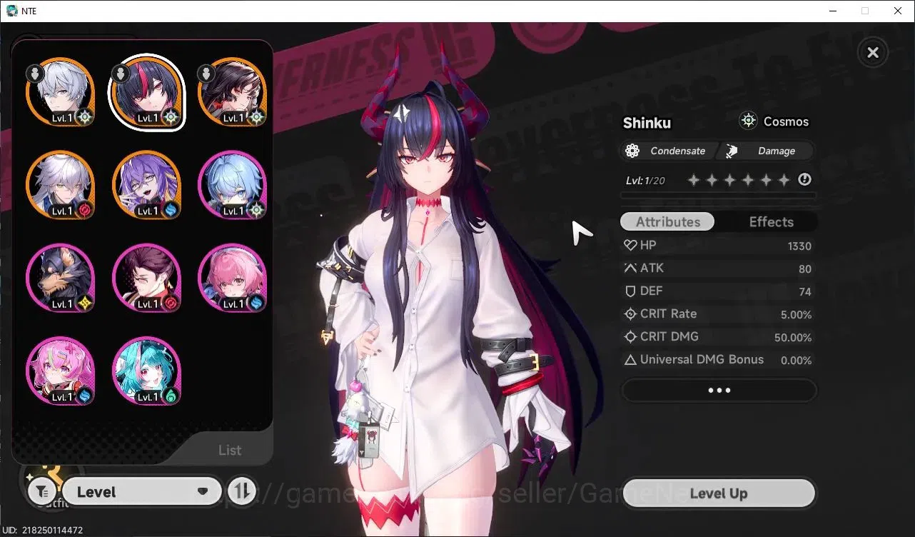 Neverness to Everness Accounts GLOBAL SEA|HL 3|4 S-Class 1 Limit(Shinku,Hatori,Baicang,Fadia)+6 1