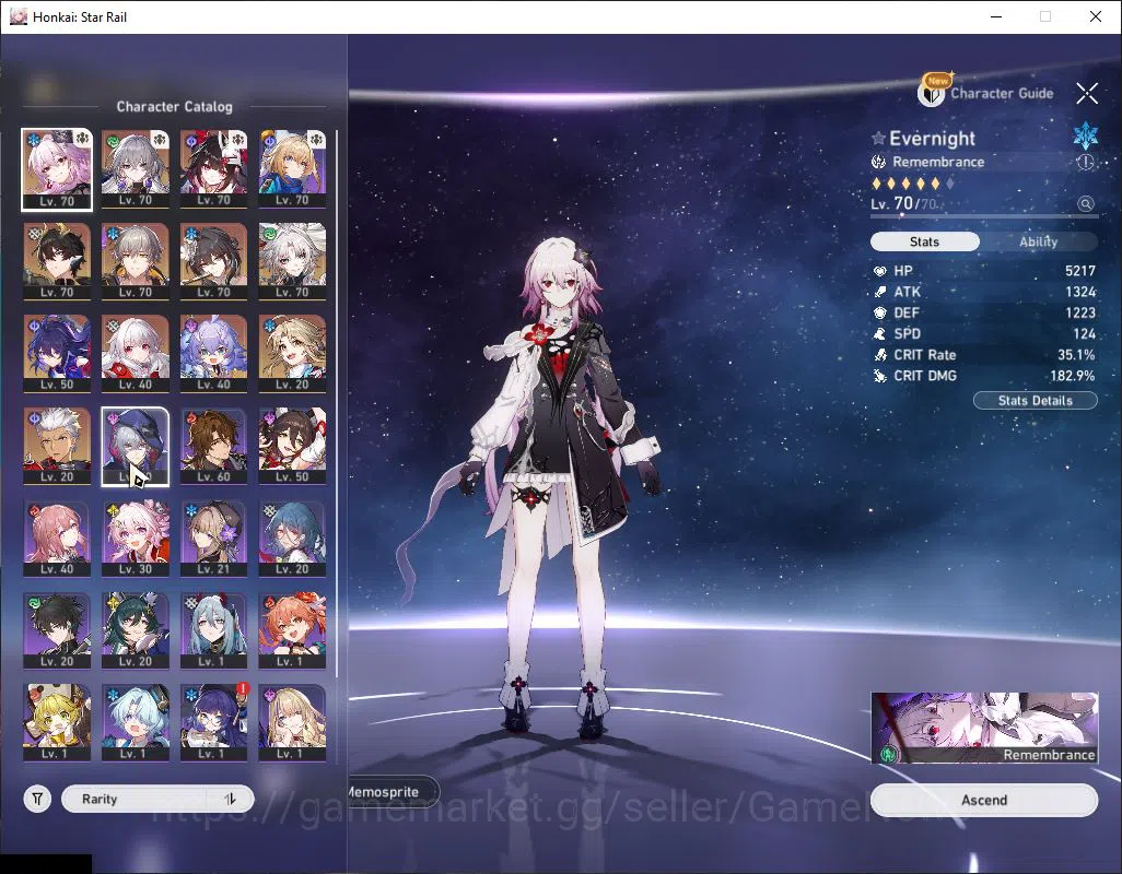 Honkai Star Rail Accounts Starter Asia|TL 57|6 Limited|EvernightE2+Sign,Sparkle,Feixiao,Ruan MeiE1,Dante,Archer|MC 3