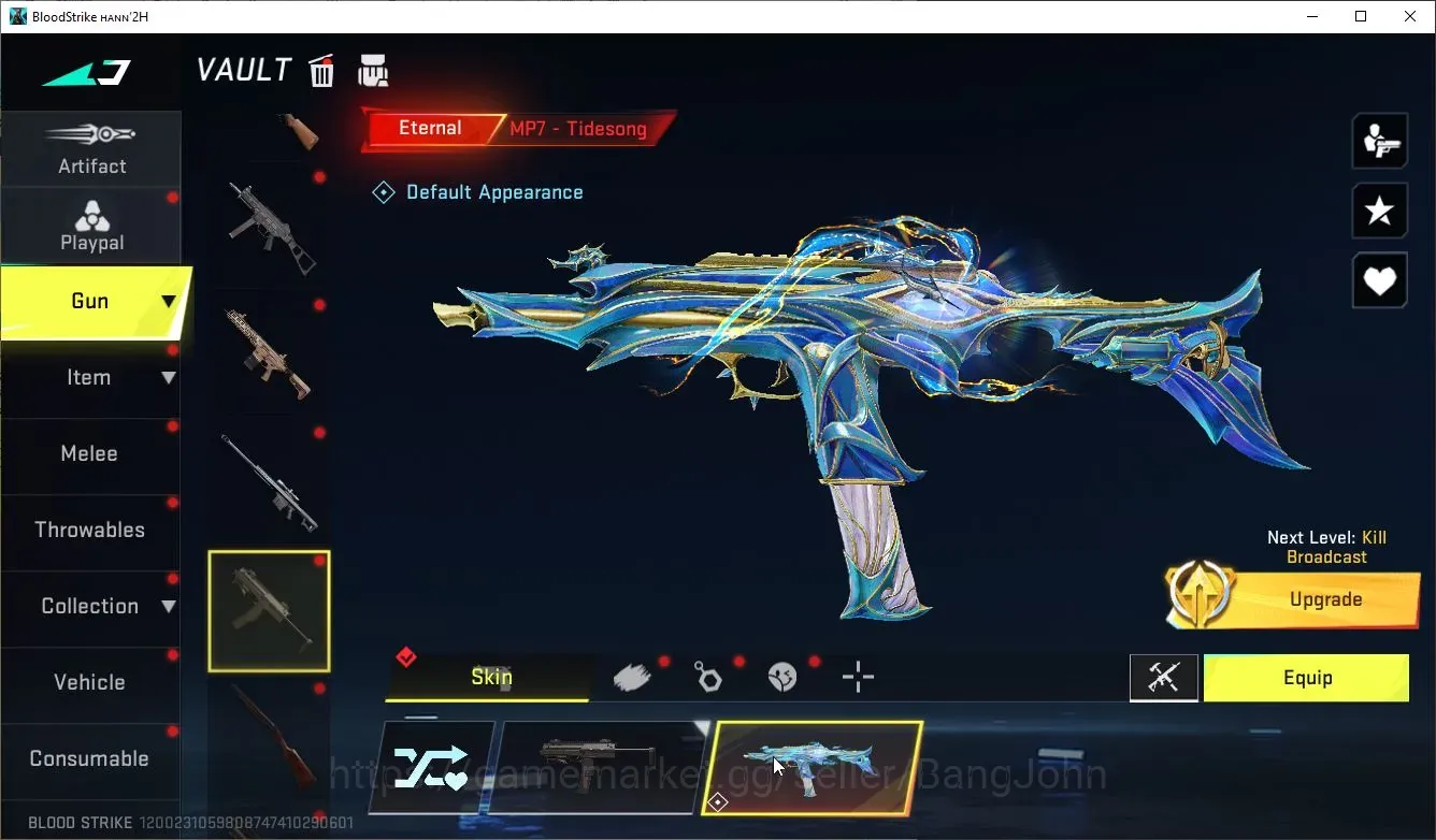 Blood Strike Accounts Others ASIA | 1 ETERNAL GUN:MP7-Tidesong|2 Ultra Melee:Shuriken,The Iron|2 AOT/OPM GUNS|1 Limited 1