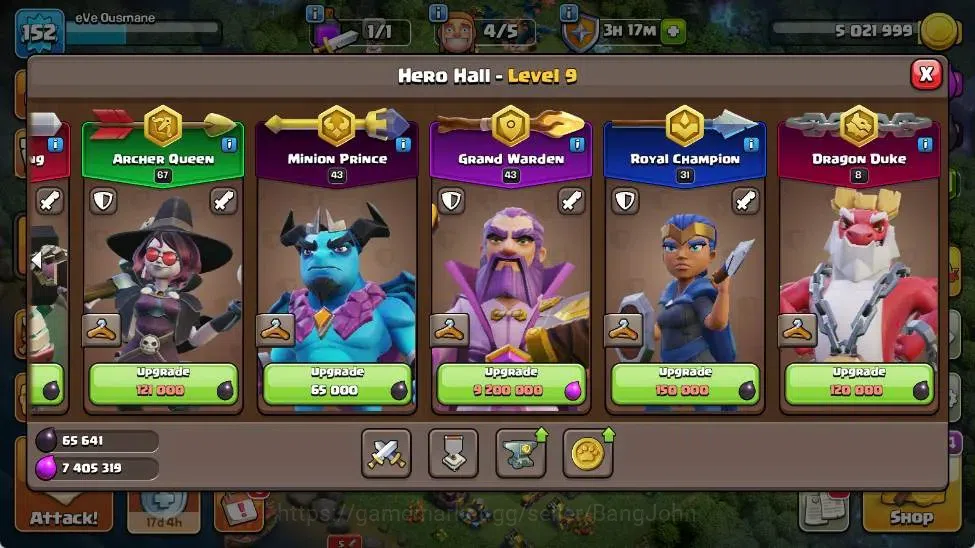 Clash of Clans Accounts Global | TH 15-BH 9 | LVL 152|HH 9|AQ 67,MP 43 ,GW image 7