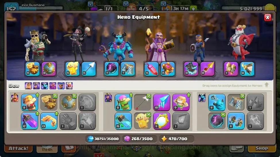 Clash of Clans Accounts Global | TH 15-BH 9 | LVL 152|HH 9|AQ 67,MP 43 ,GW image 8