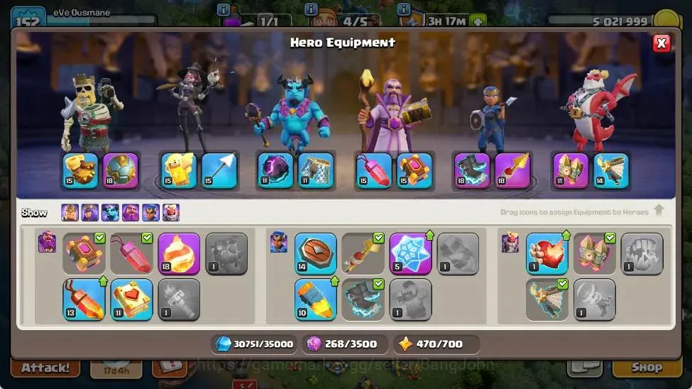 Clash of Clans Accounts Global | TH 15-BH 9 | LVL 152|HH 9|AQ 67,MP 43 ,GW image 9