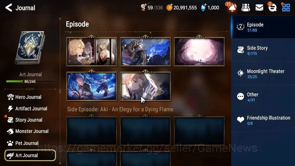 Epic Seven Accounts High-End GLOBAL UNVerif|END GAME|16 ML(BArunka,LOT Scales,NM Luna,Etc)+Setsuka,PFByblis|AUTO WGB Hunt|1K 17