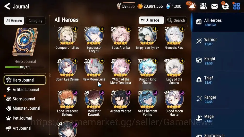 Epic Seven Accounts High-End GLOBAL UNVerif|END GAME|16 ML(BArunka,LOT Scales,NM Luna,Etc)+Setsuka,PFByblis|AUTO WGB Hunt|1K 6