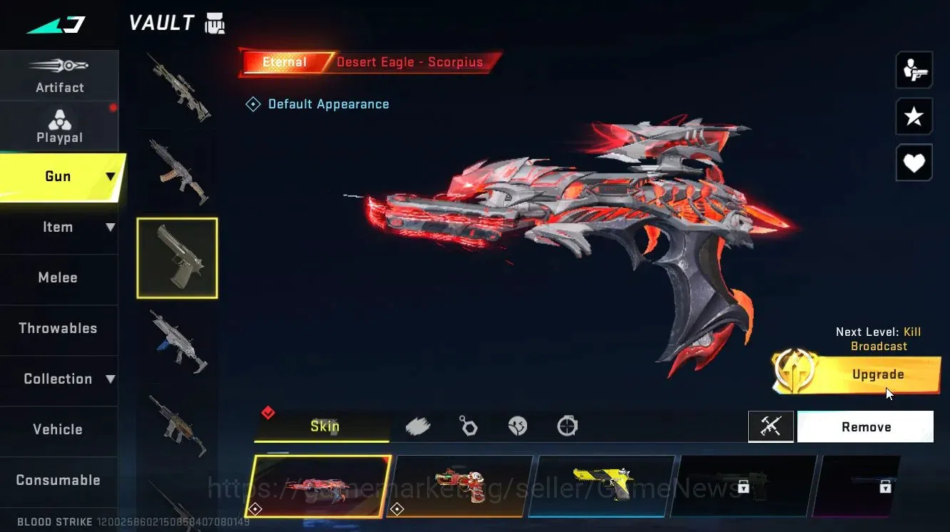 Blood Strike Accounts Collab Skin ASIA|ETRNAL DEagle-Scorpius|ULTRA MELEE Lightblade-DarkForce+[ETHAN,FAL,Etc]|Collab 16