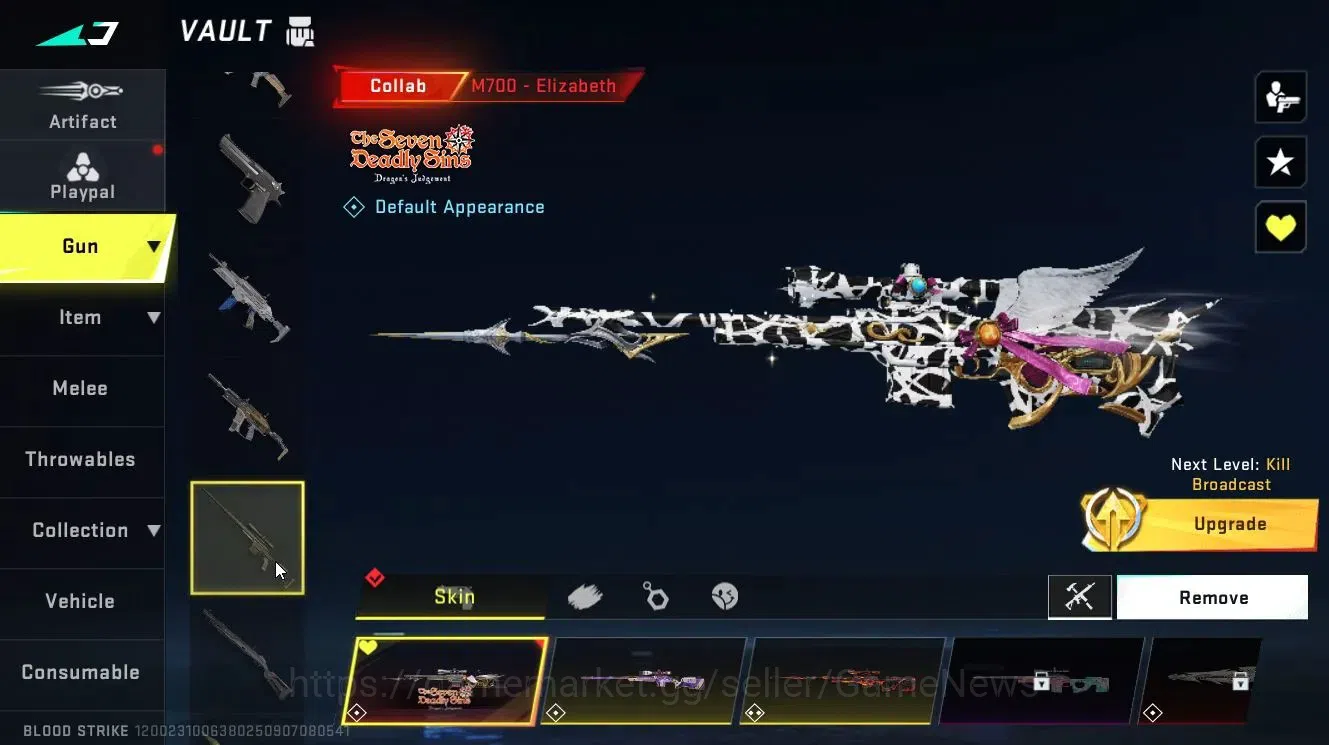 Blood Strike Accounts Collab Skin ASIA|ETERNAL M4A1-Blight's Embrace Lv3,DEagle-Scorpius|Collab 15
