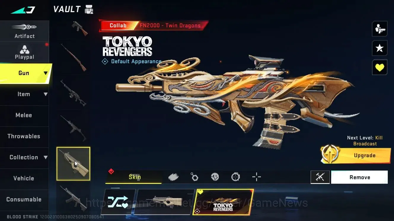 Blood Strike Accounts Collab Skin ASIA|ETERNAL M4A1-Blight's Embrace Lv3,DEagle-Scorpius|Collab 17