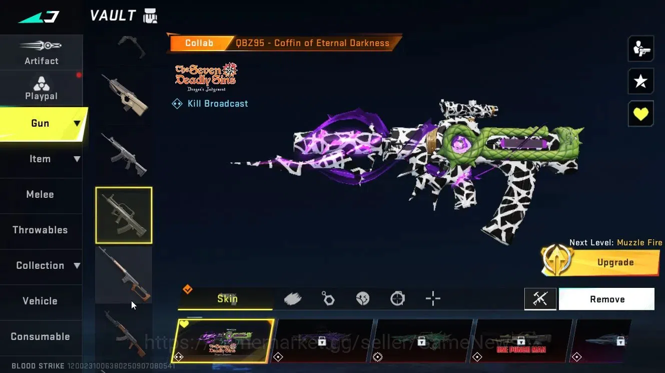 Blood Strike Accounts Collab Skin ASIA|ETERNAL M4A1-Blight's Embrace Lv3,DEagle-Scorpius|Collab 18