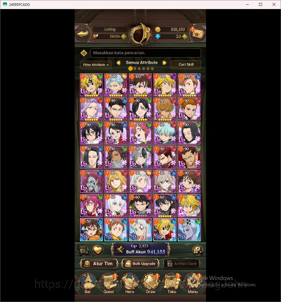 The Seven Deadly Sins: Grand Cross Accounts Starter ASIA | 900K CC |1 UR DKM | Full Collab FIR image 2