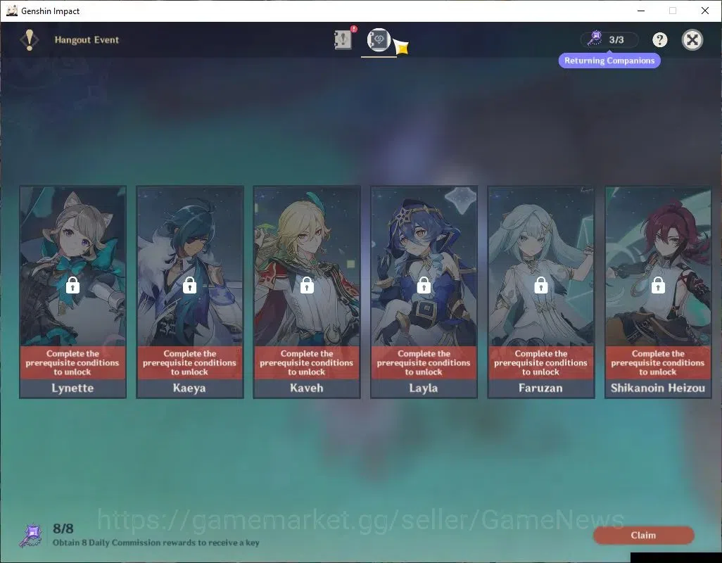 Genshin Impact Accounts ASIA|AR 52|2 Limited+4(*5Weapon)|Flins+Sign,Neuvil image 14