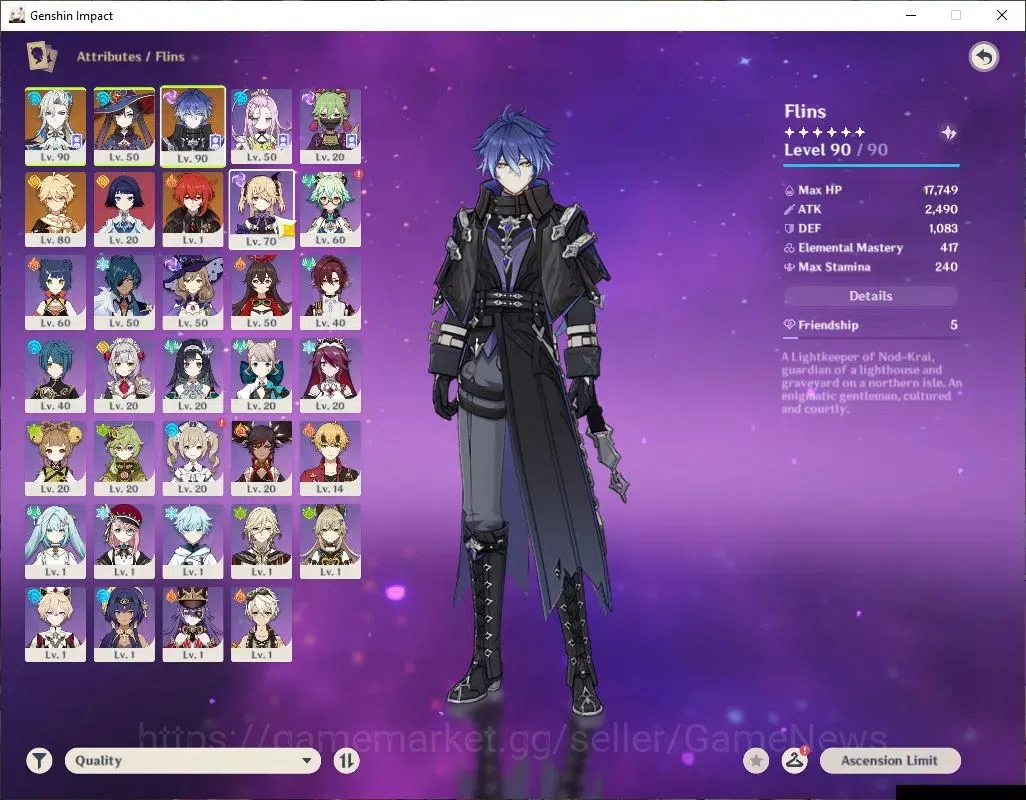 Genshin Impact Accounts ASIA|AR 52|2 Limited+4(*5Weapon)|Flins+Sign,Neuvil image 3