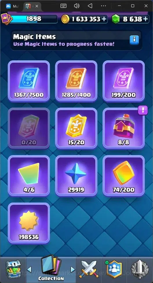 Clash Royale Accounts High-End Global |CL 1898|KTL 16|Trophy 2 (Seasonal Arena 1)|121 Cards|20 MAX|8 Champ|7 Hero|22 18