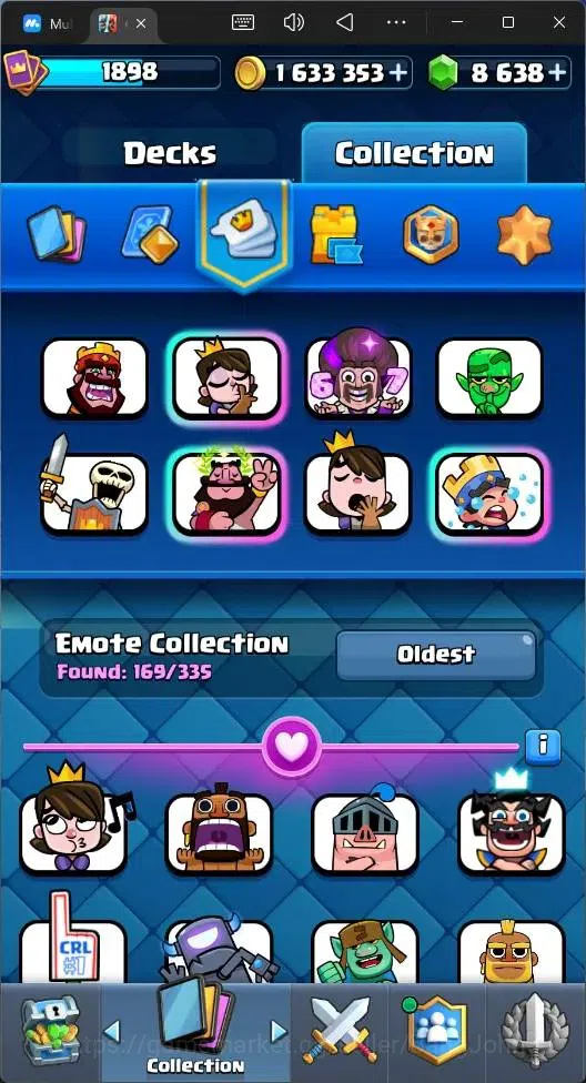 Clash Royale Accounts High-End Global |CL 1898|KTL 16|Trophy 2 (Seasonal Arena 1)|121 Cards|20 MAX|8 Champ|7 Hero|22 19