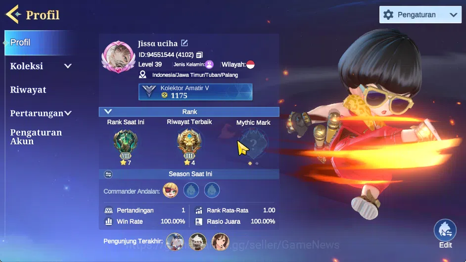 Magic Chess: Go Go Accounts High Legend III|29 Commander 4 Max(Popol Kupa,Alice,Vexana,Wanwan)|7 Skin|Special Zilong,5 2