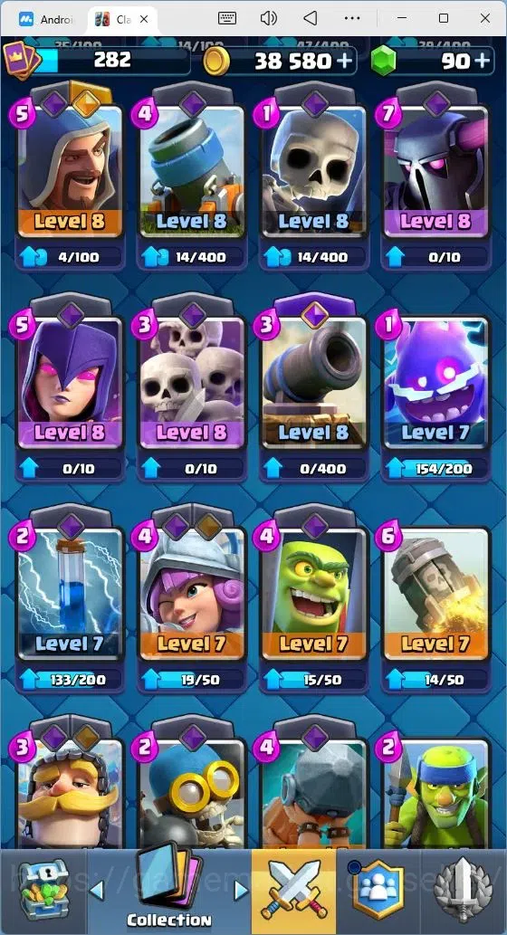 Clash Royale Accounts Mobile |Trophy 2050|1 EVO Cards|1 Hero Card|90 Gem image 3