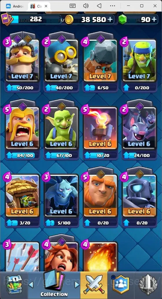 Clash Royale Accounts Mobile |Trophy 2050|1 EVO Cards|1 Hero Card|90 Gem image 4