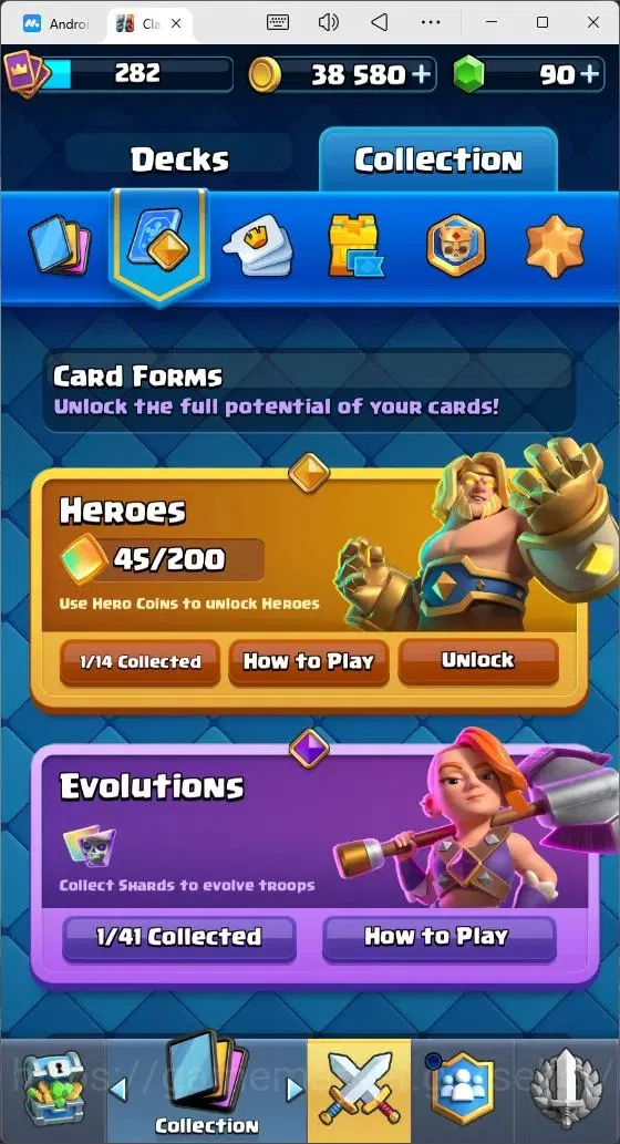 Clash Royale Accounts Mobile |Trophy 2050|1 EVO Cards|1 Hero Card|90 Gem image 7