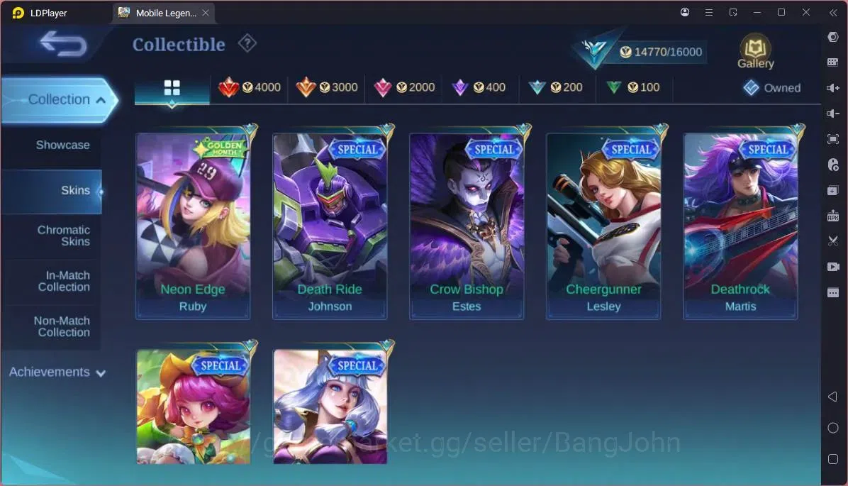 Mobile Legends: Bang Bang Accounts GLOBAL Hero 65 Skin 70|Transformers Roger|Luckybox image 3
