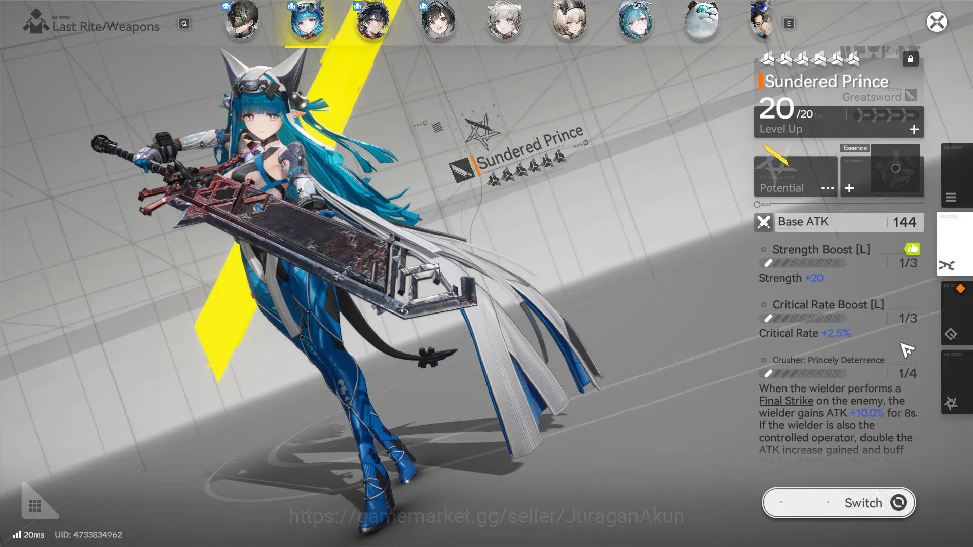 Arknights: Endfield Accounts NA/EU Lv12|Starter 1SSR(Last Rite)9SR(WulfgardP1,Q image 10