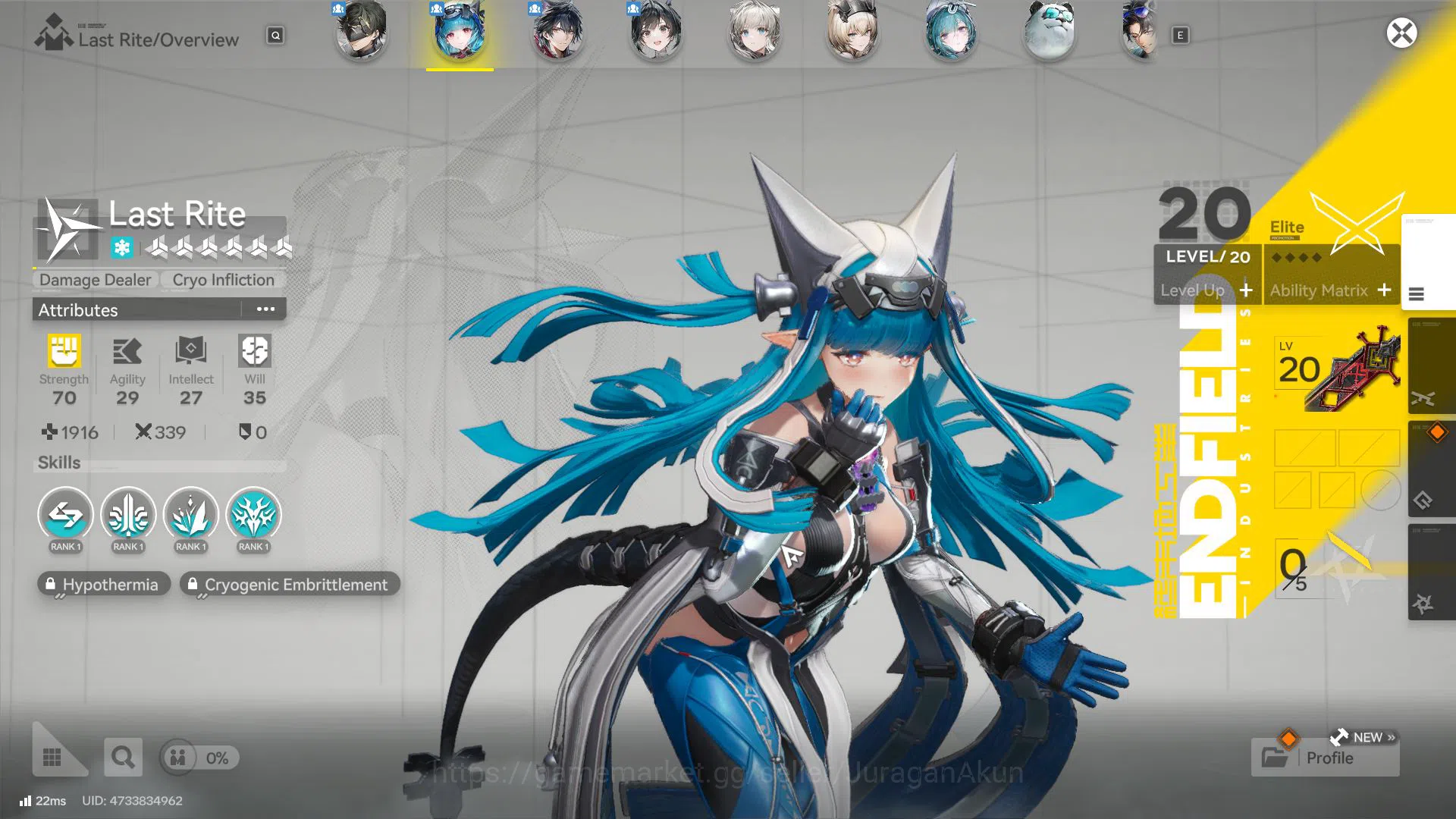 Arknights: Endfield Accounts NA/EU Lv12|Starter 1SSR(Last Rite)9SR(WulfgardP1,Q image 13