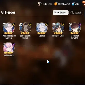 Epic Seven Accounts High-End GLOBAL UnVerif|New Era|6 ML(TE Kayron,Lisette,Ruele Of Light,Etc),Setsuka,Cermia,Aki|Poh ON|450