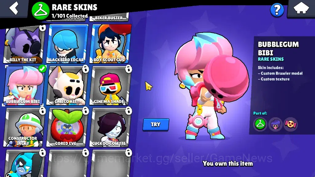 Brawl Stars Accounts 2013 Trophy|19 Brawlers 2 Max|Bibi Full Buffies|2k Bling|1 Prestige|1 Mythic (Gridiron Otis),2 Epic,1 14