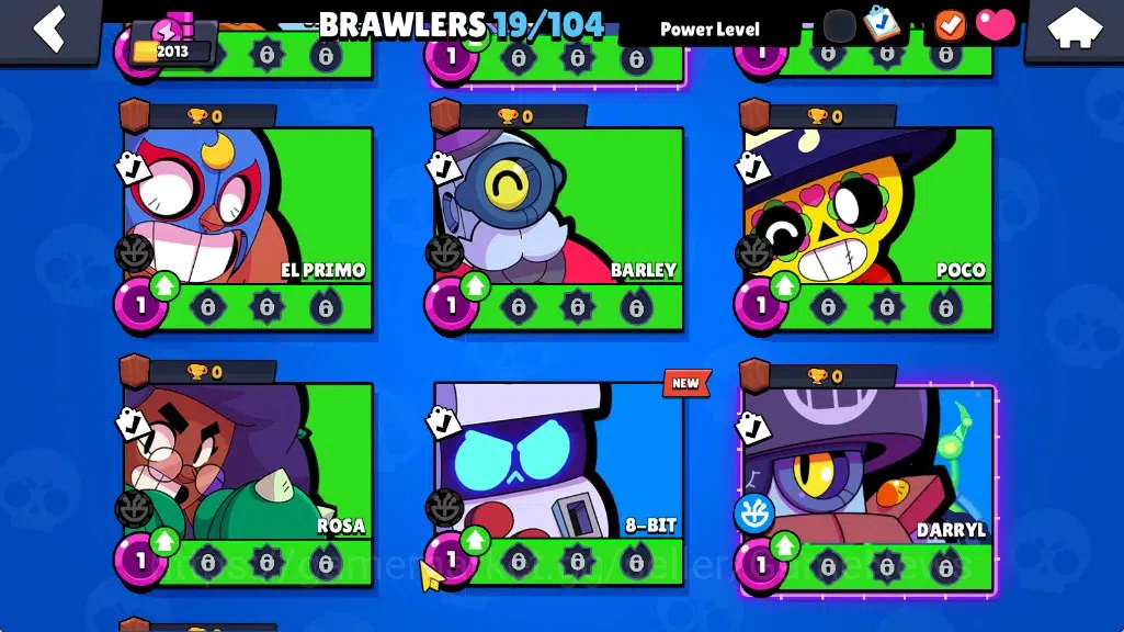 Brawl Stars Accounts 2013 Trophy|19 Brawlers 2 Max|Bibi Full Buffies|2k Bling|1 Prestige|1 Mythic (Gridiron Otis),2 Epic,1 8