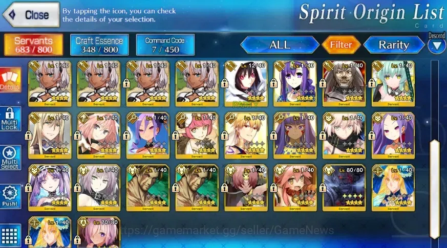 Fate-Grand Order Accounts NA Lv 108|12 limited ssr| Oberon, Hibiki, SenjiMur image 9
