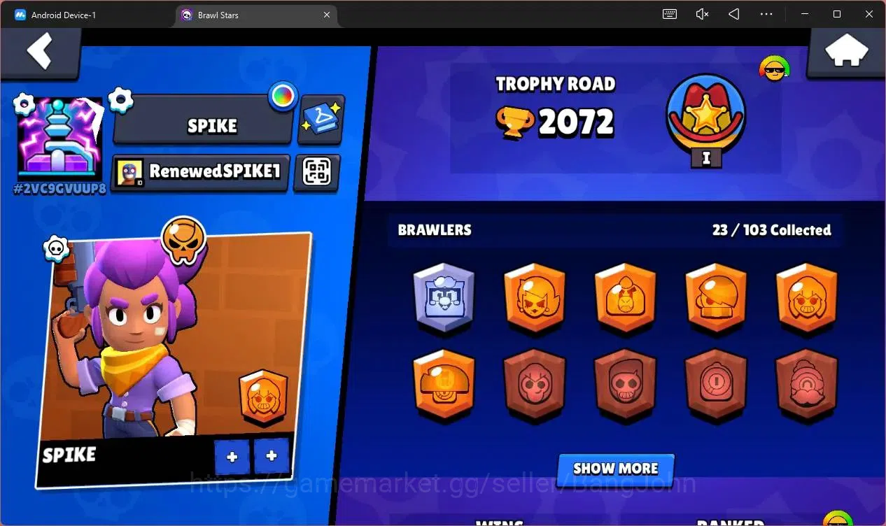 Brawl Stars Accounts Global |2072 Trophy|23 Brawler |1 Max Hypercharge( image 2