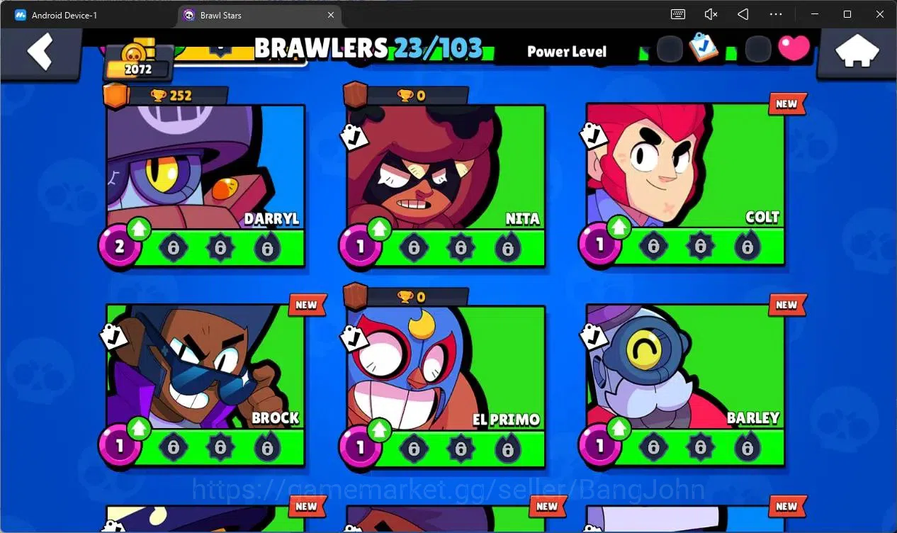 Brawl Stars Accounts Global |2072 Trophy|23 Brawler |1 Max Hypercharge( image 5