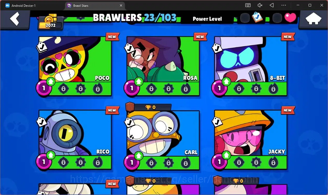 Brawl Stars Accounts Global |2072 Trophy|23 Brawler |1 Max Hypercharge( image 6