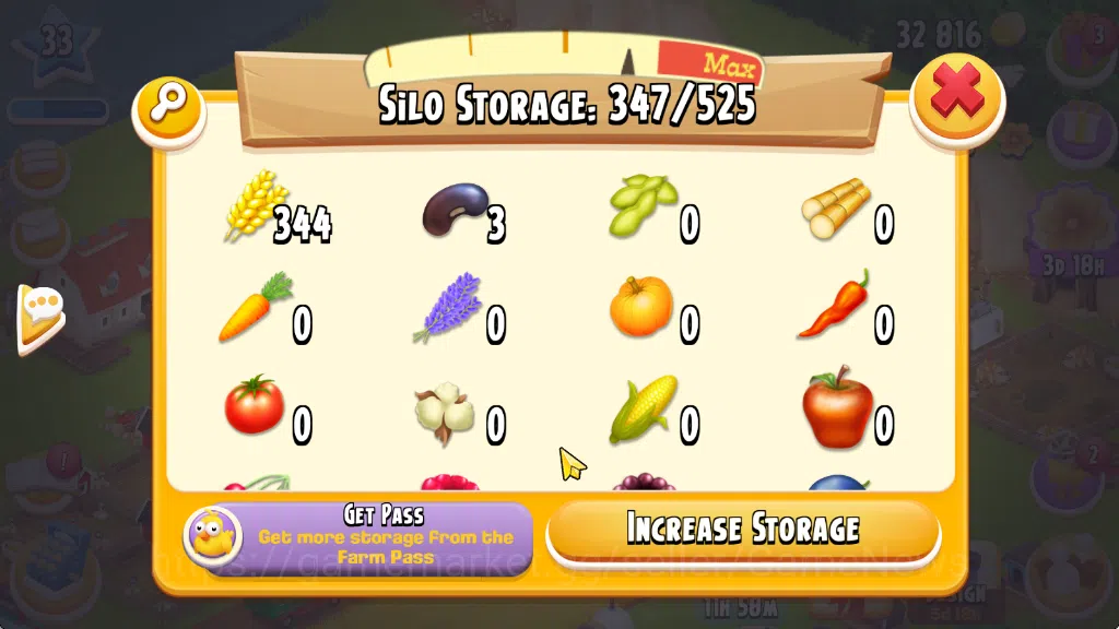 Hay Day Accounts Lvl 33 | Barn Storage 1050 - Silo Storage 525 | 32 image 14