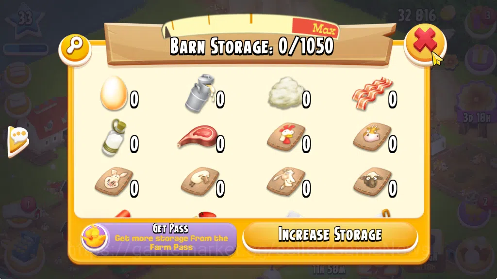 Hay Day Accounts Lvl 33 | Barn Storage 1050 - Silo Storage 525 | 32 image 15