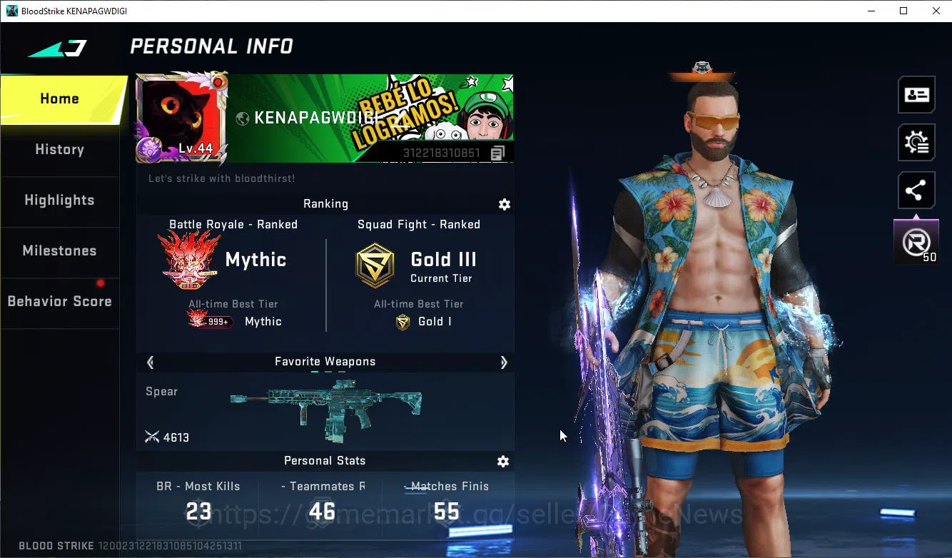 Blood Strike Accounts ASIA|Limit Butterfly Knife+Collab 7DS(AK47,Kar98k, image 2