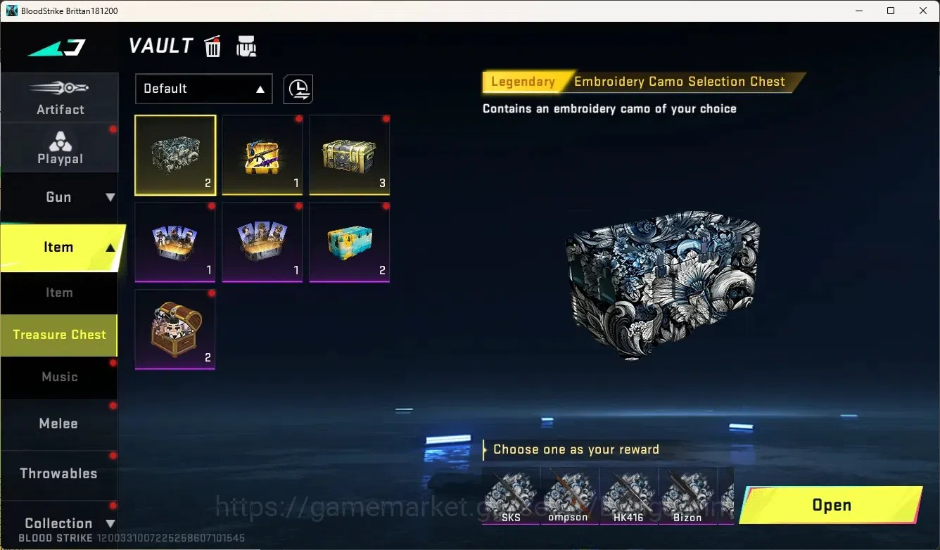 Blood Strike Accounts High-End ASIA |  1 Ultra Talon Knife-Sanctum|1 EVA Gun | 8 Legendary Guns | 1 Epic Name Changing Card 12