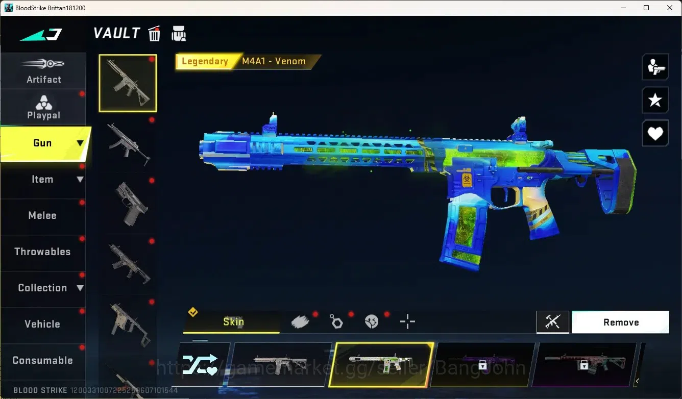 Blood Strike Accounts High-End ASIA |  1 Ultra Talon Knife-Sanctum|1 EVA Gun | 8 Legendary Guns | 1 Epic Name Changing Card 3