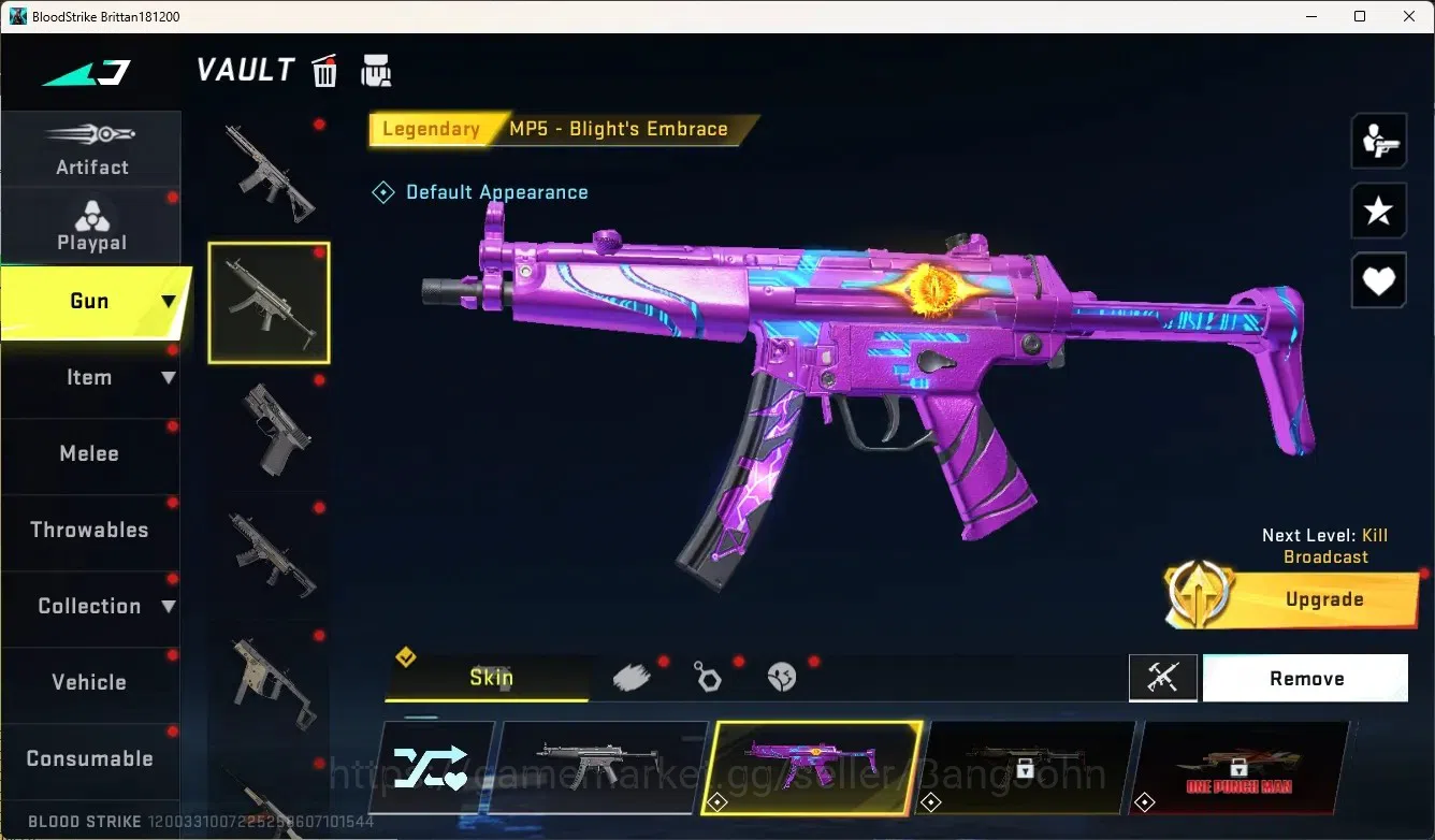 Blood Strike Accounts High-End ASIA |  1 Ultra Talon Knife-Sanctum|1 EVA Gun | 8 Legendary Guns | 1 Epic Name Changing Card 4